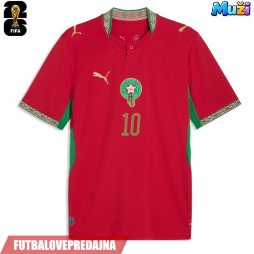 Lacne Muži Futbalové dres Maroko Brahim Diaz #10 MS 2026 Krátky Rukáv - Domáci